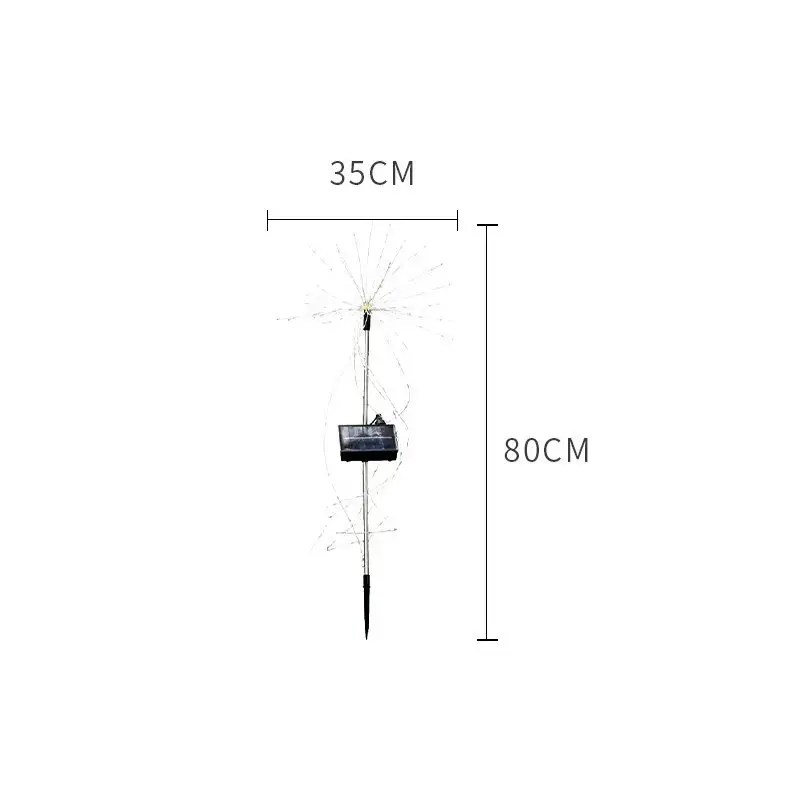 Solar Powered Cross-Border Fireworks Light 35x80cm - Image 4