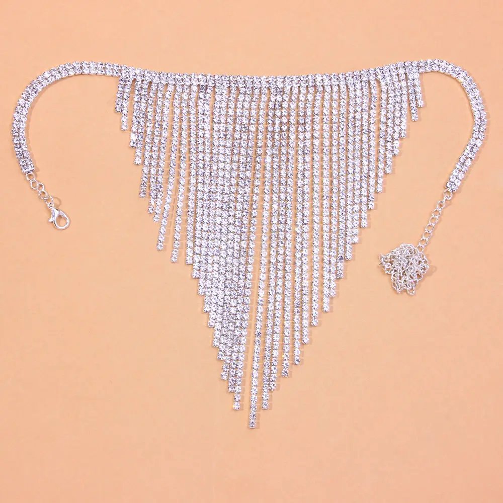 Shiny Diamond Embroidered Double Row Necklace for Women