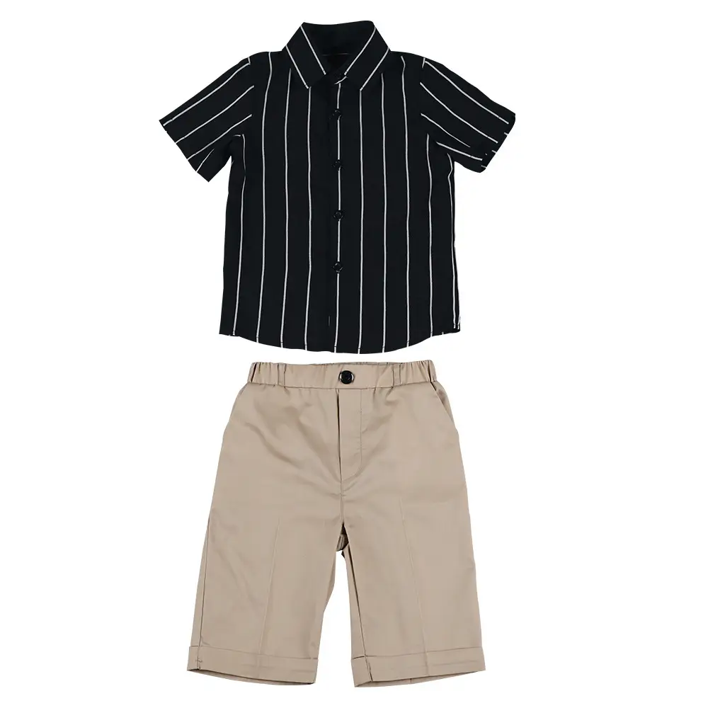 Children Striped Suit with Suspenders 2024 Spring Boys - Image 9