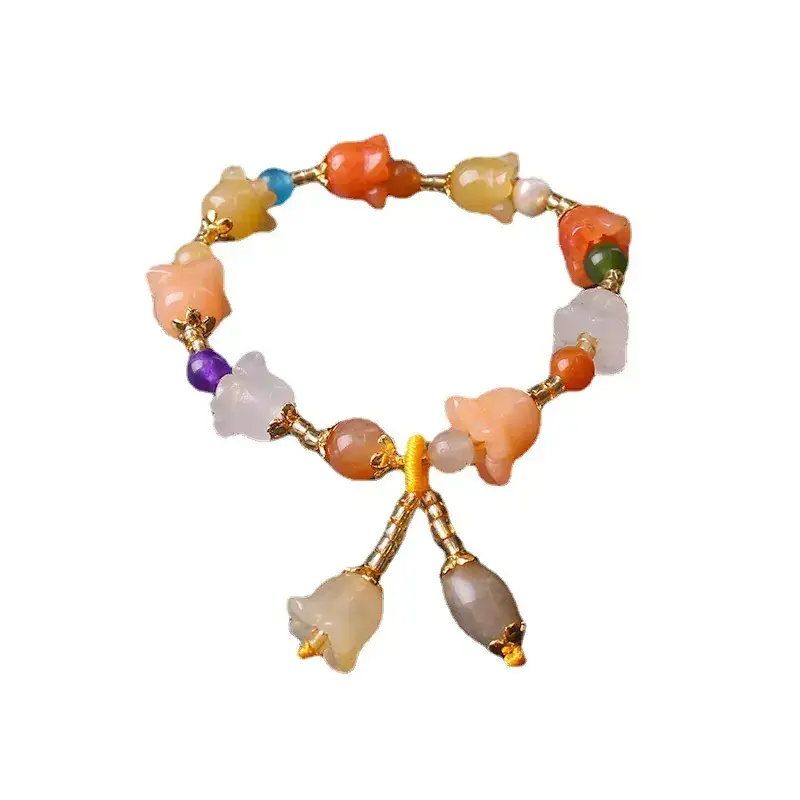 Golden Jade Pumpkin Bracelet for Women Ethnic Style - Image 16