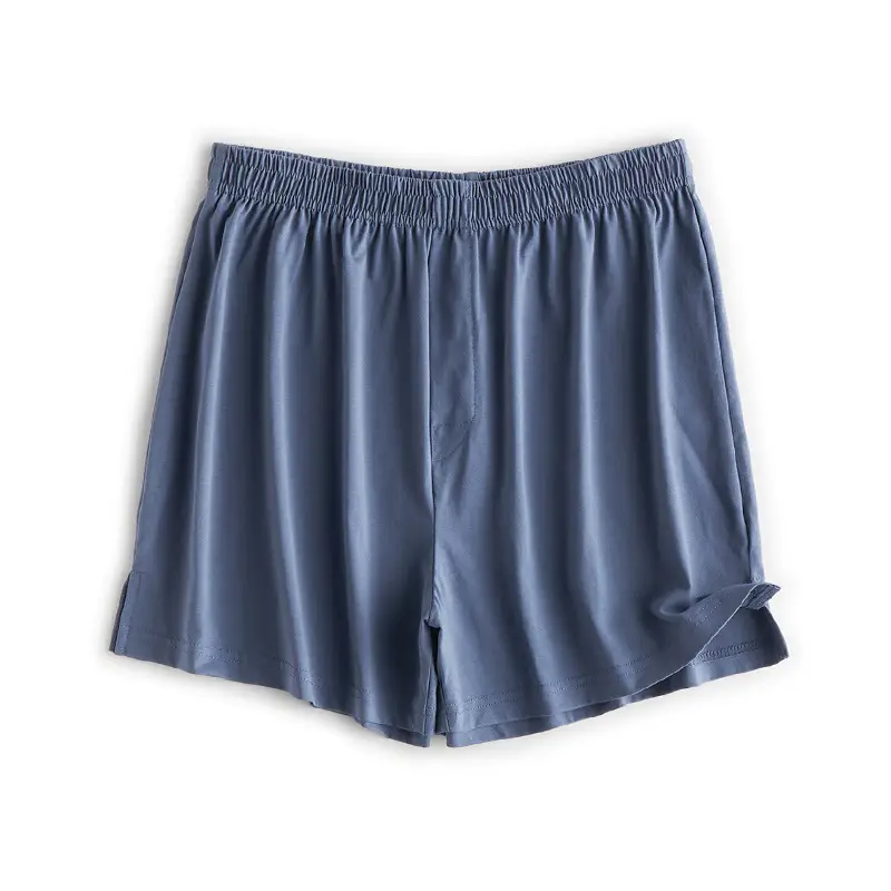 Men's Blue Long Staple Cotton Shorts Spring Summer - Image 6