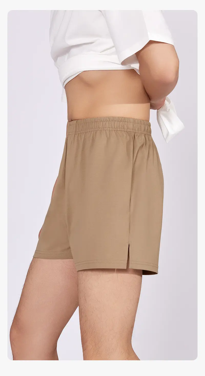 Men's Blue Long Staple Cotton Shorts Spring Summer — feature 14