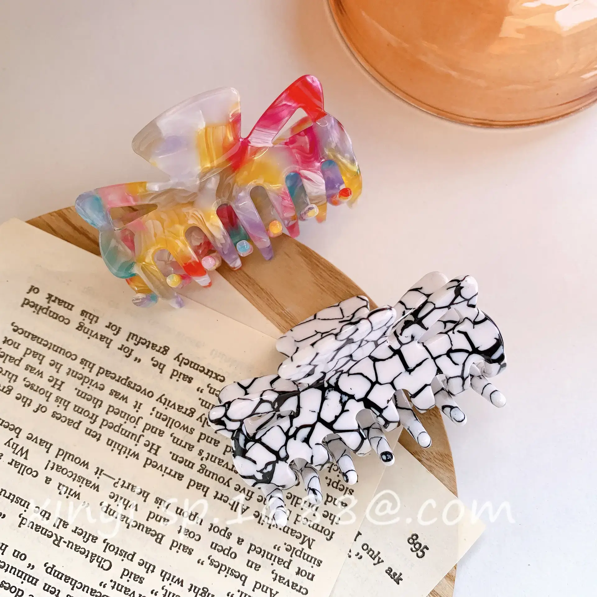 Korean Hyuna Colorful Acetic Acid Hairpin Bow Accessory - Image 3