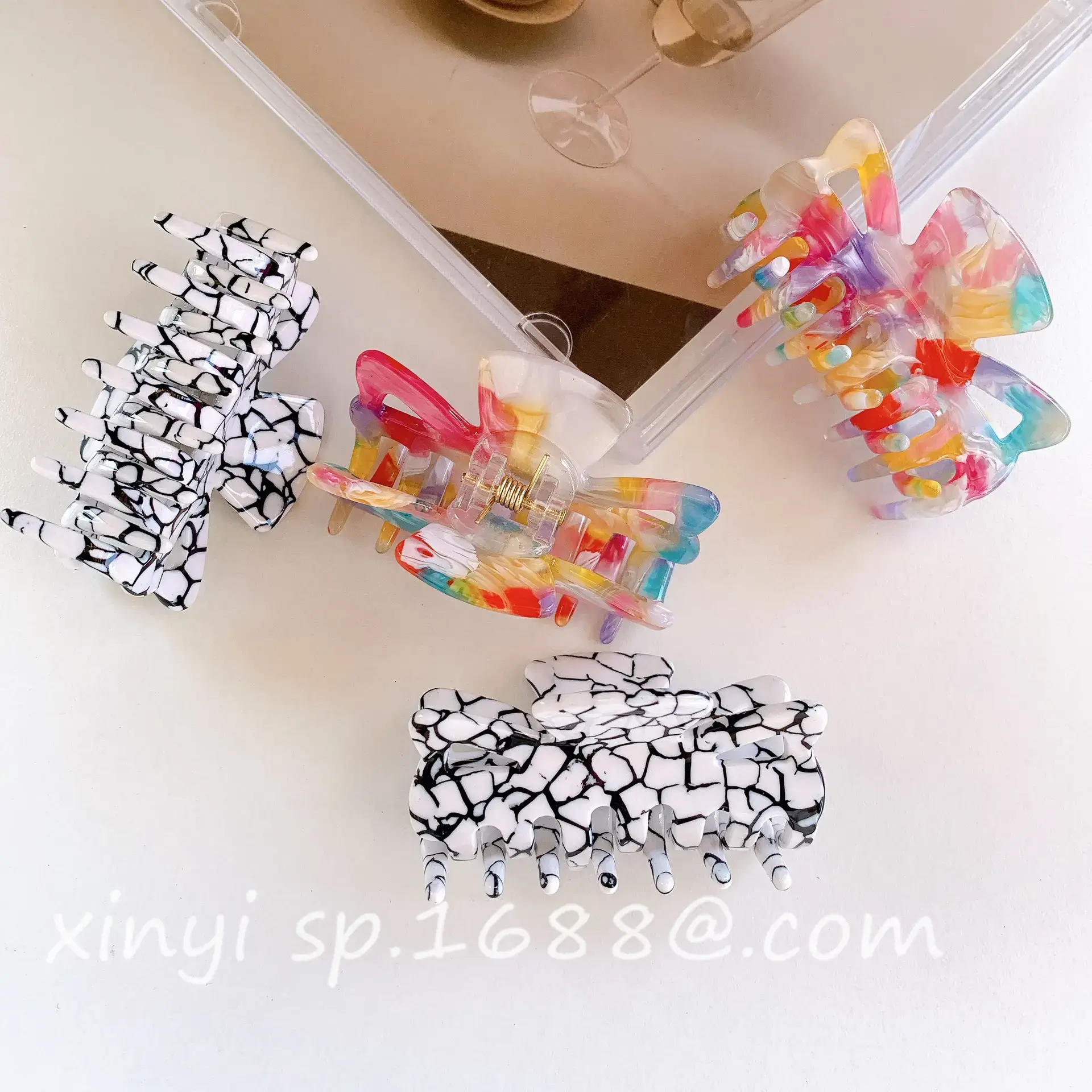 Korean Hyuna Colorful Acetic Acid Hairpin Bow Accessory - Image 5