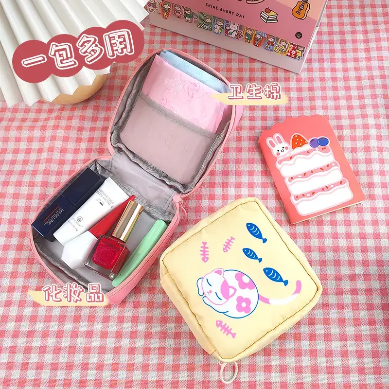 Pink Cartoon Heart Ins Napkin Bag for Girls - Image 5