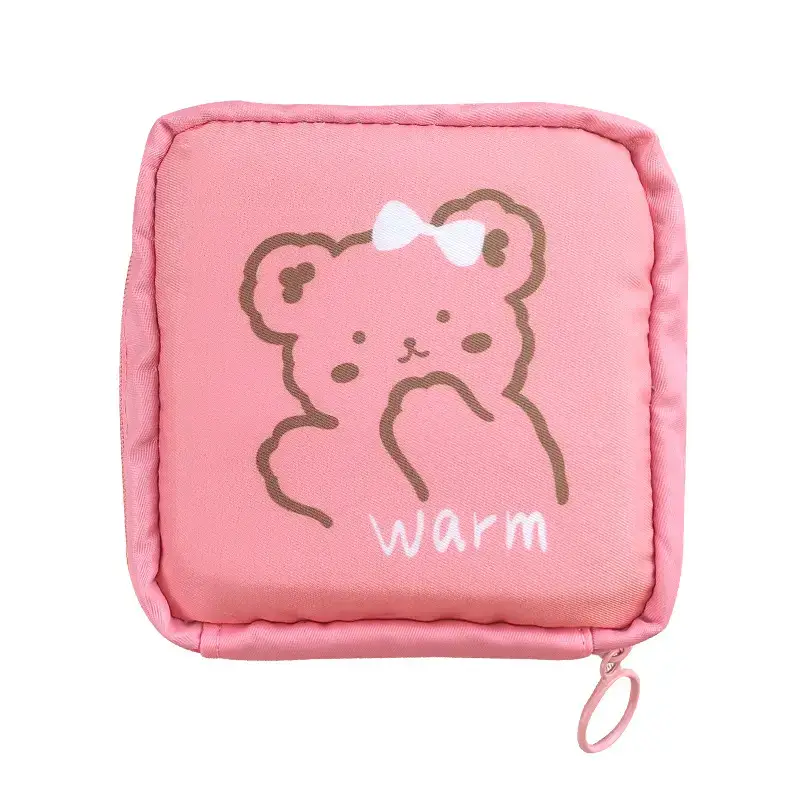 Pink Cartoon Heart Ins Napkin Bag for Girls - Image 7