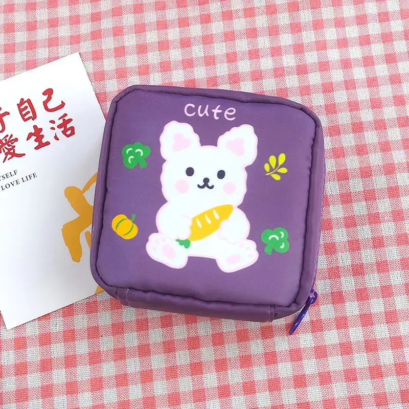 Pink Cartoon Heart Ins Napkin Bag for Girls - Image 2