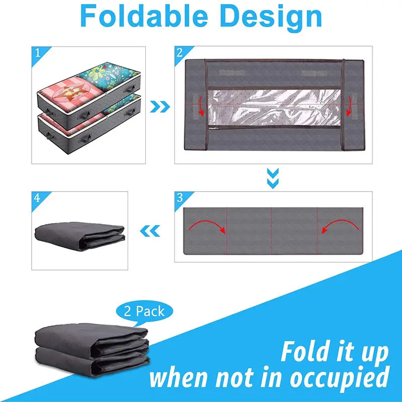 Foldable Quilt Storage Bags for Bed Under Bed Storage — feature 12