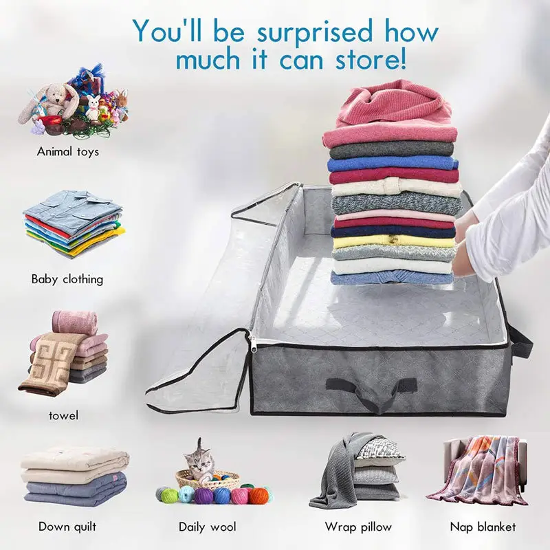 Foldable Quilt Storage Bags for Bed Under Bed Storage — feature 14