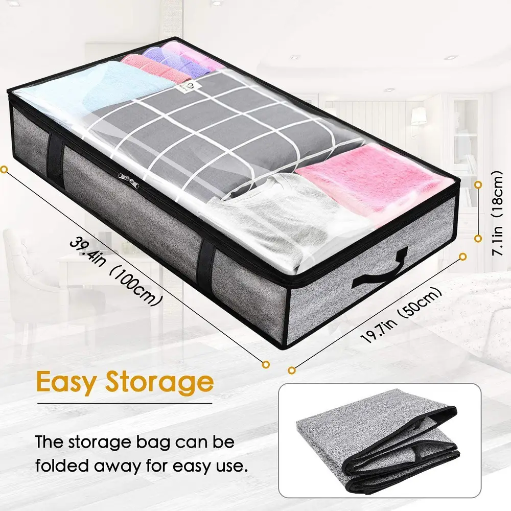 Foldable Quilt Storage Bags for Bed Under Bed Storage - Image 11