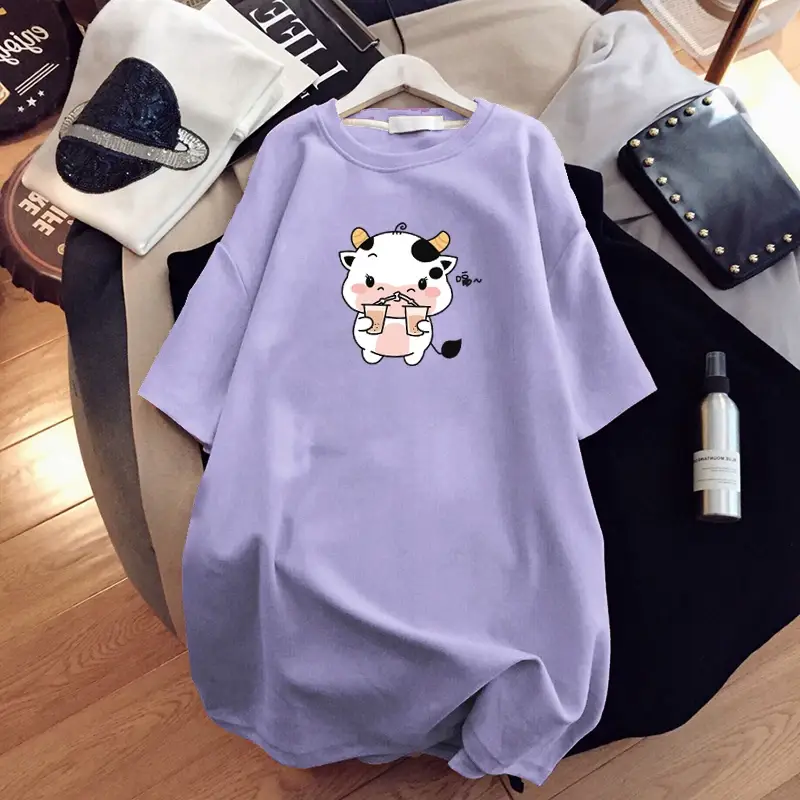 Pregnant Women T-shirt 2023 Cotton Loose Mid Length — feature 22