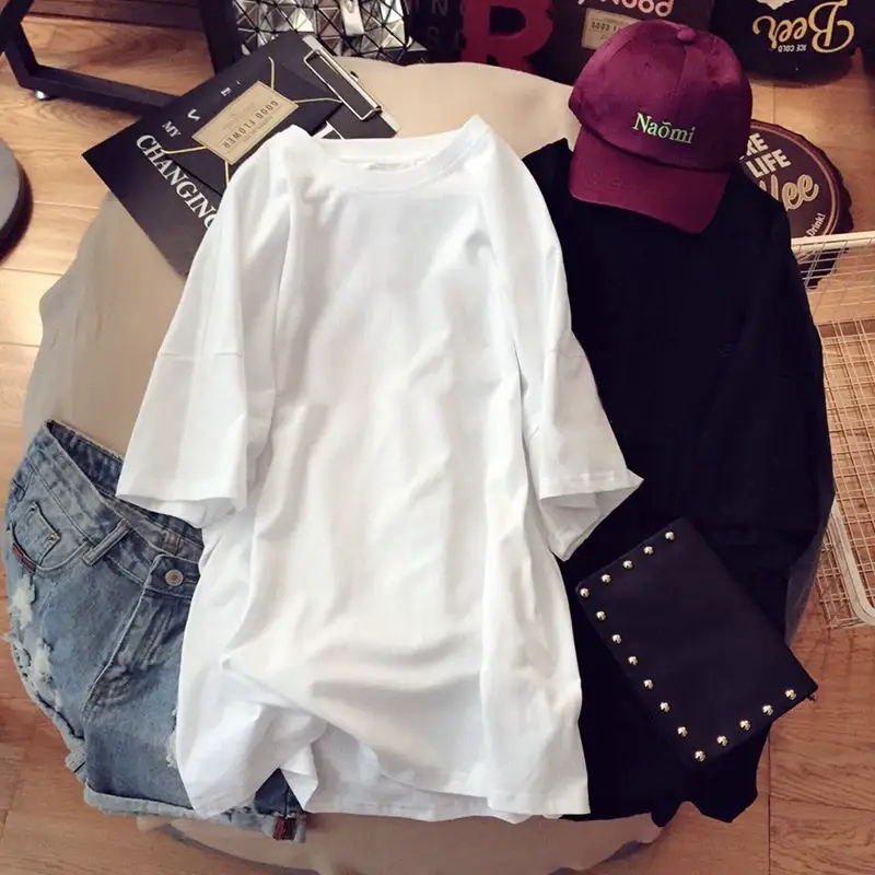 Pregnant Women T-shirt 2023 Cotton Loose Mid Length — feature 24
