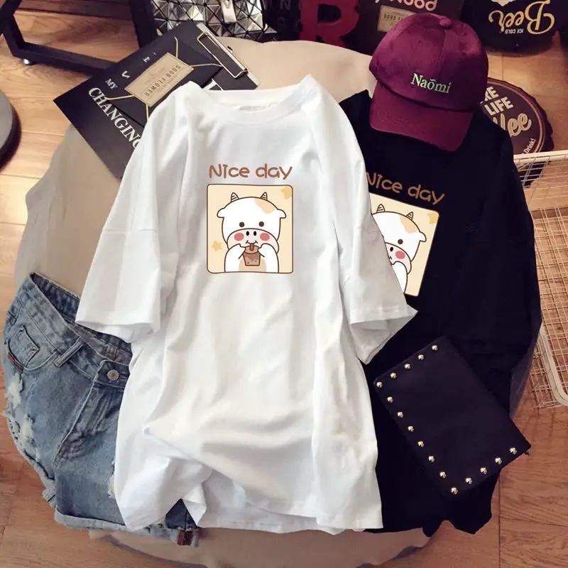 Pregnant Women T-shirt 2023 Cotton Loose Mid Length — feature 4