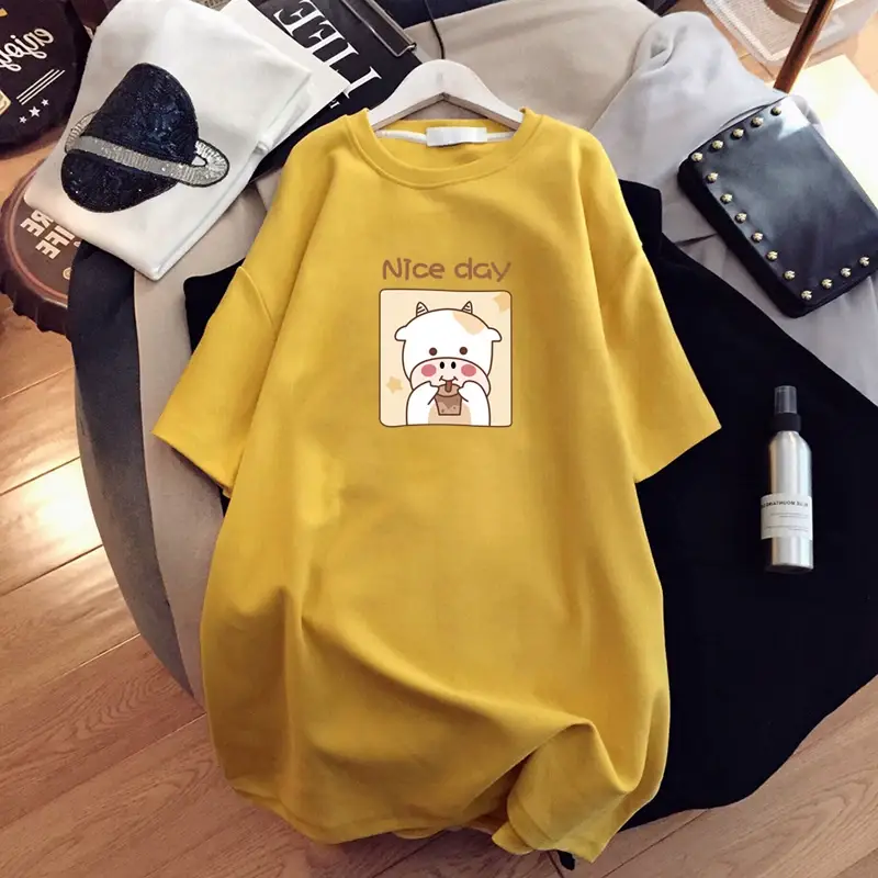 Pregnant Women T-shirt 2023 Cotton Loose Mid Length — feature 6