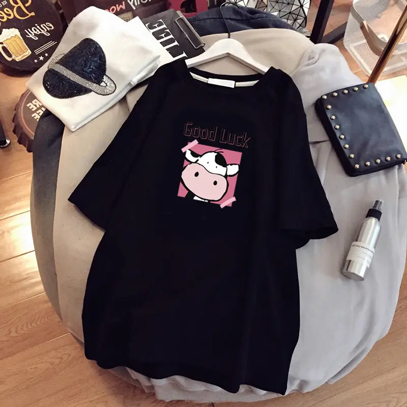 Pregnant Women T-shirt 2023 Cotton Loose Mid Length - Image 12