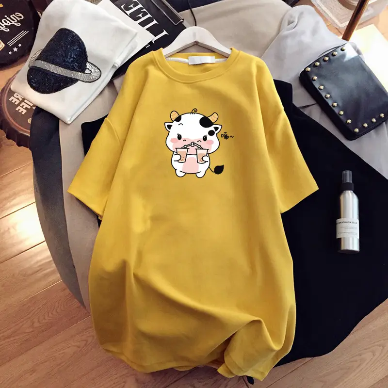 Pregnant Women T-shirt 2023 Cotton Loose Mid Length - Image 20