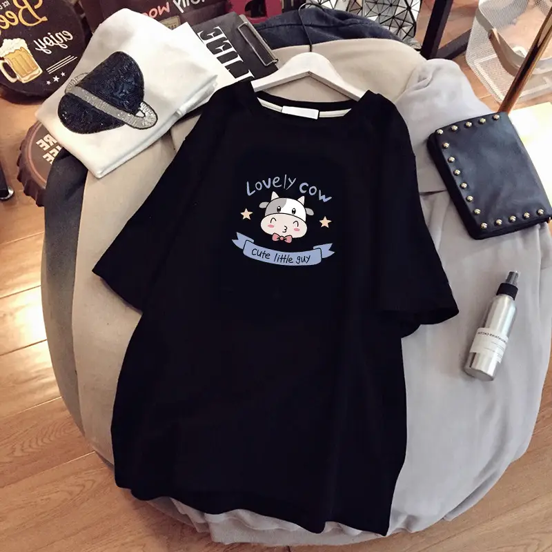 Pregnant Women T-shirt 2023 Cotton Loose Mid Length - Image 7