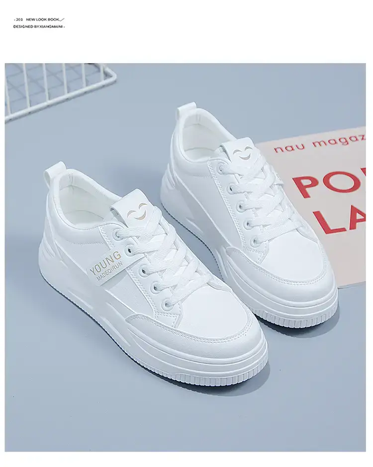 White Women's Casual Flat Shoes 2025 Spring — feature 10
