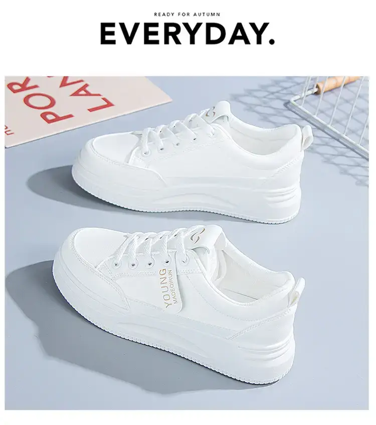 White Women's Casual Flat Shoes 2025 Spring — feature 11