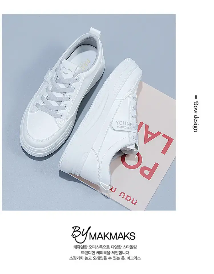 White Women's Casual Flat Shoes 2025 Spring — feature 13