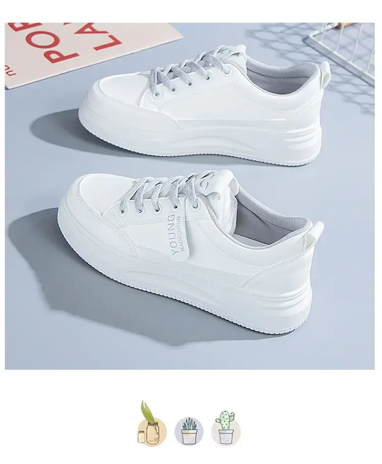 White Women's Casual Flat Shoes 2025 Spring — feature 14