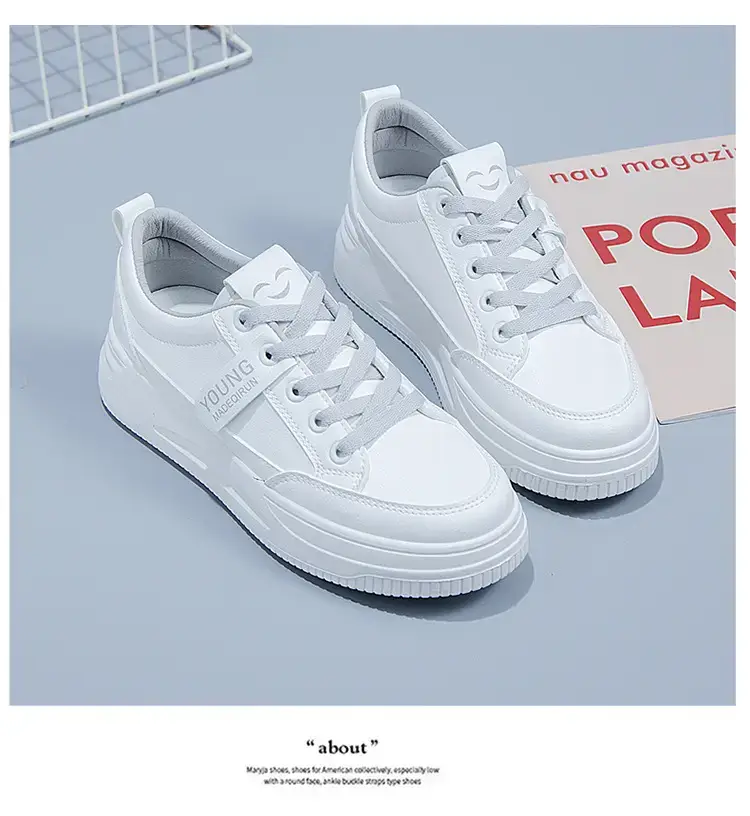 White Women's Casual Flat Shoes 2025 Spring — feature 15