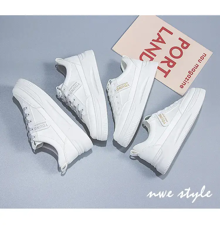 White Women's Casual Flat Shoes 2025 Spring — feature 3