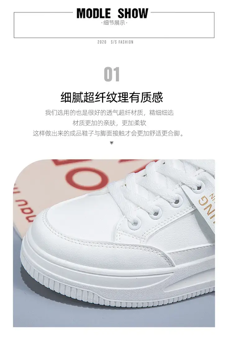 White Women's Casual Flat Shoes 2025 Spring — feature 5