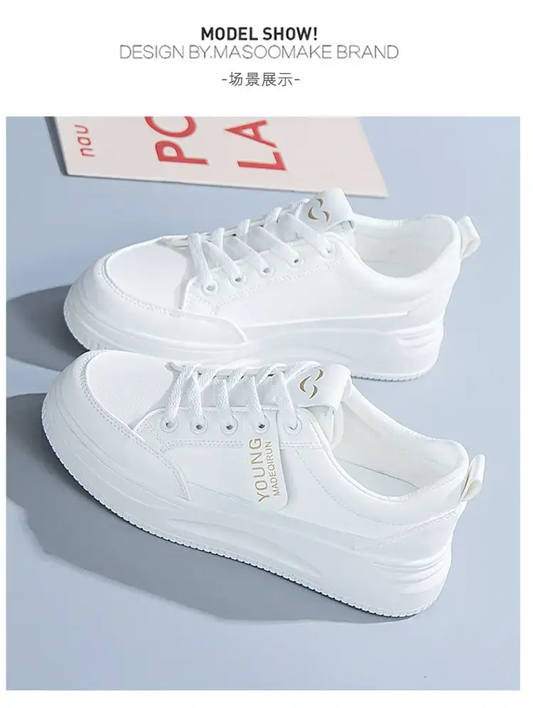 White Women's Casual Flat Shoes 2025 Spring — feature 8