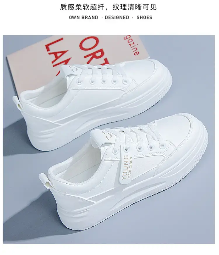 White Women's Casual Flat Shoes 2025 Spring — feature 9
