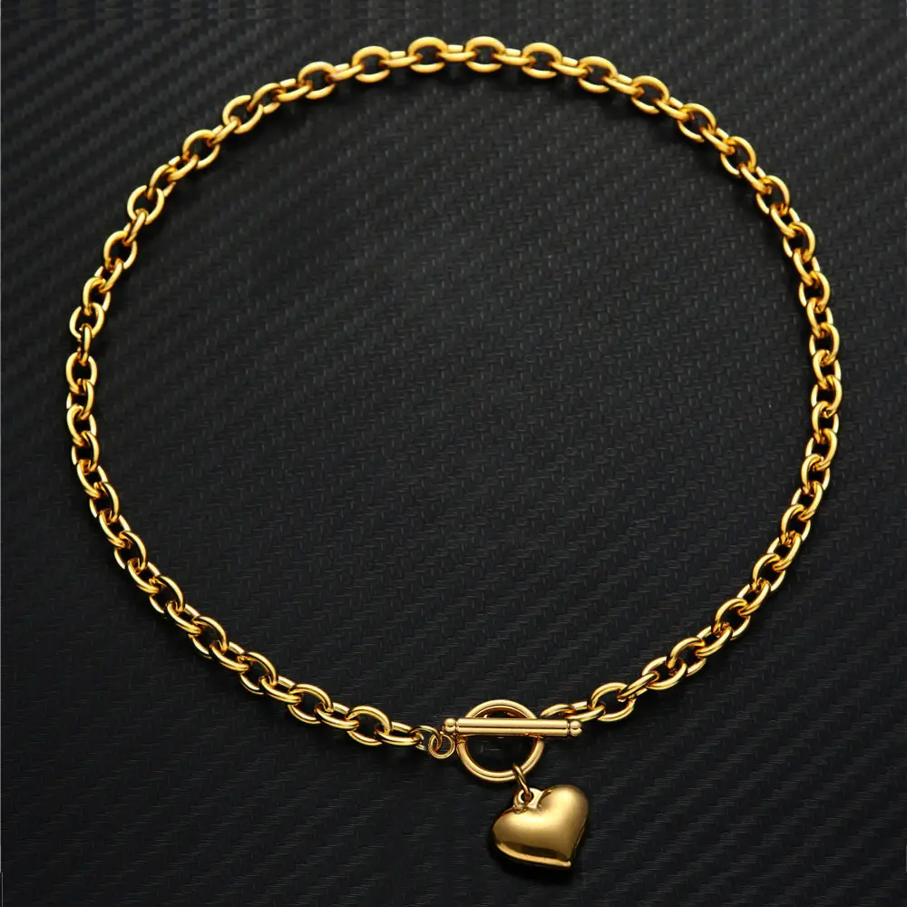 Gold Heart Chain Necklace for Women - Image 5