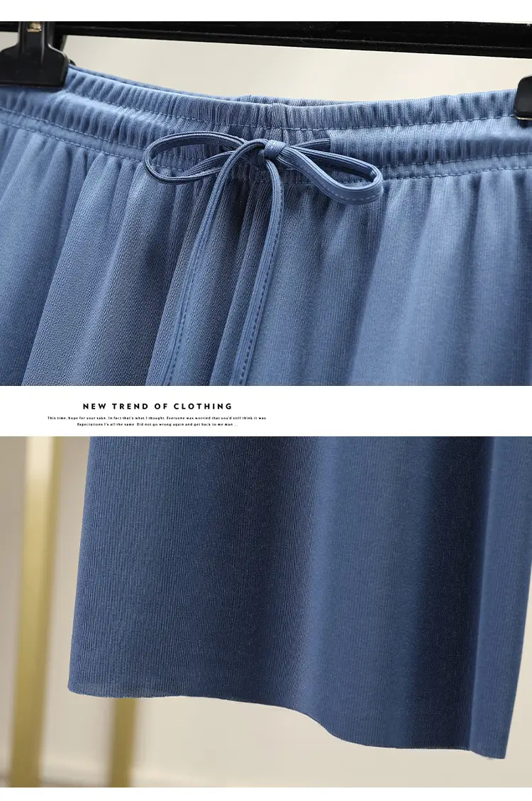2023 Ice Silk Loose Wide Leg Pants High Waist Women — feature 16