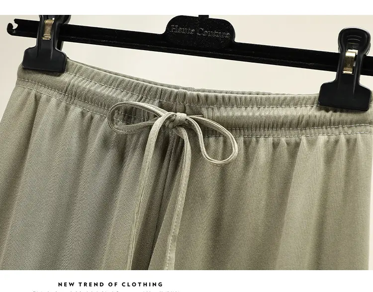 2023 Ice Silk Loose Wide Leg Pants High Waist Women — feature 24