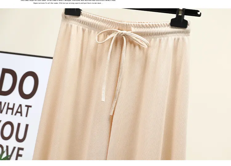 2023 Ice Silk Loose Wide Leg Pants High Waist Women — feature 27