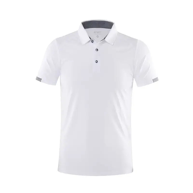 Ice Silk Polo Shirt Black Yellow Quick Dry - Image 3