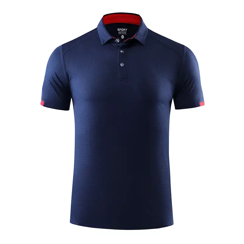 Ice Silk Polo Shirt Black Yellow Quick Dry - Image 4