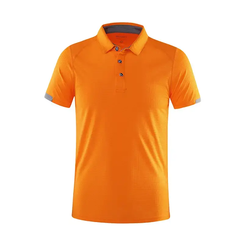 Ice Silk Polo Shirt Black Yellow Quick Dry - Image 6