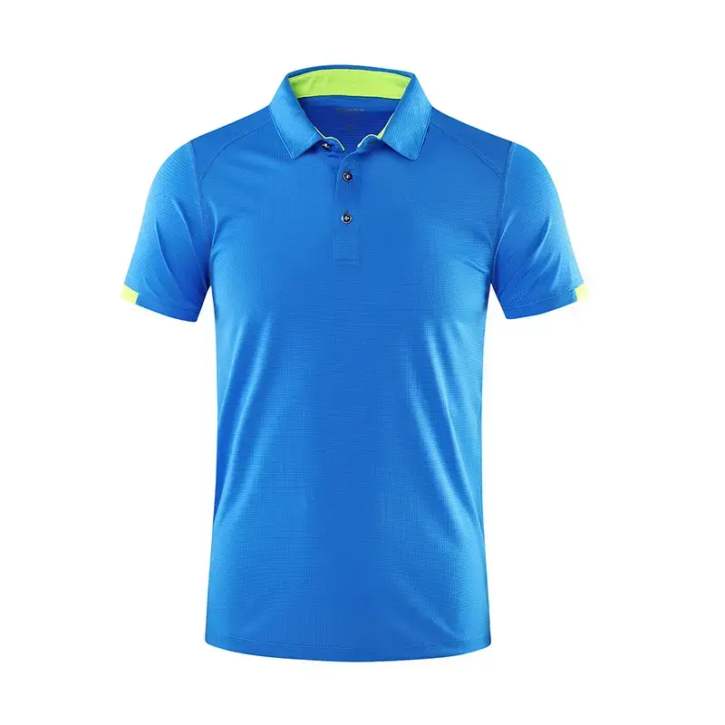 Ice Silk Polo Shirt Black Yellow Quick Dry - Image 7