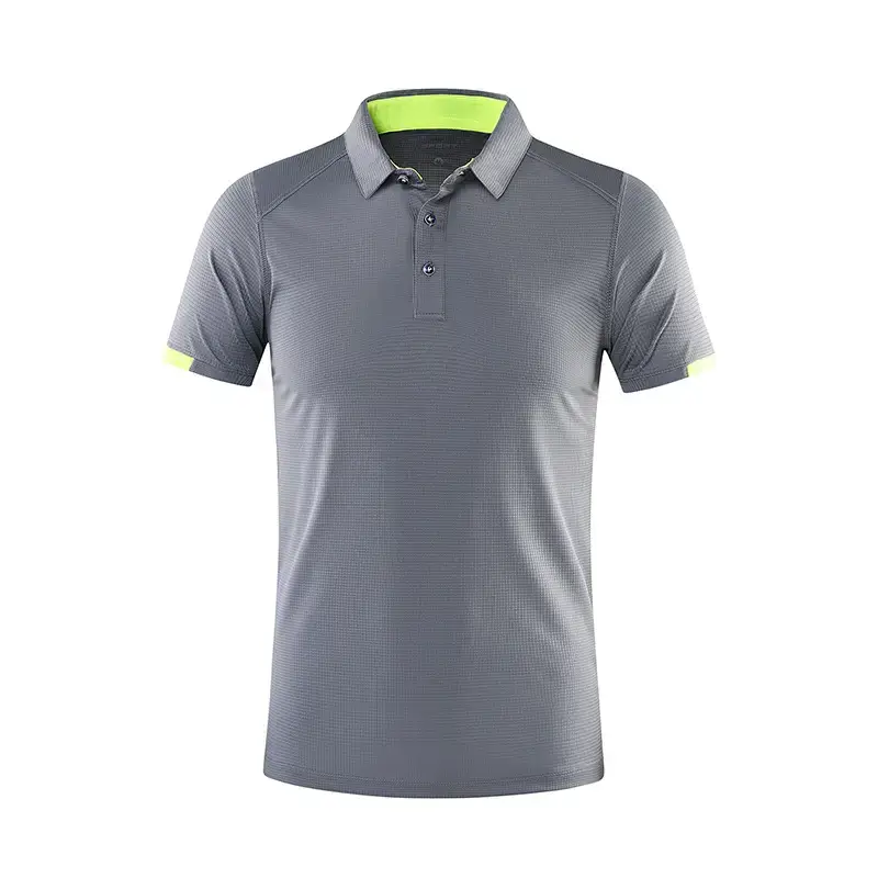 Ice Silk Polo Shirt Black Yellow Quick Dry - Image 8