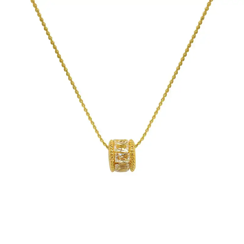 18K Gold Necklace Earrings Set for Women