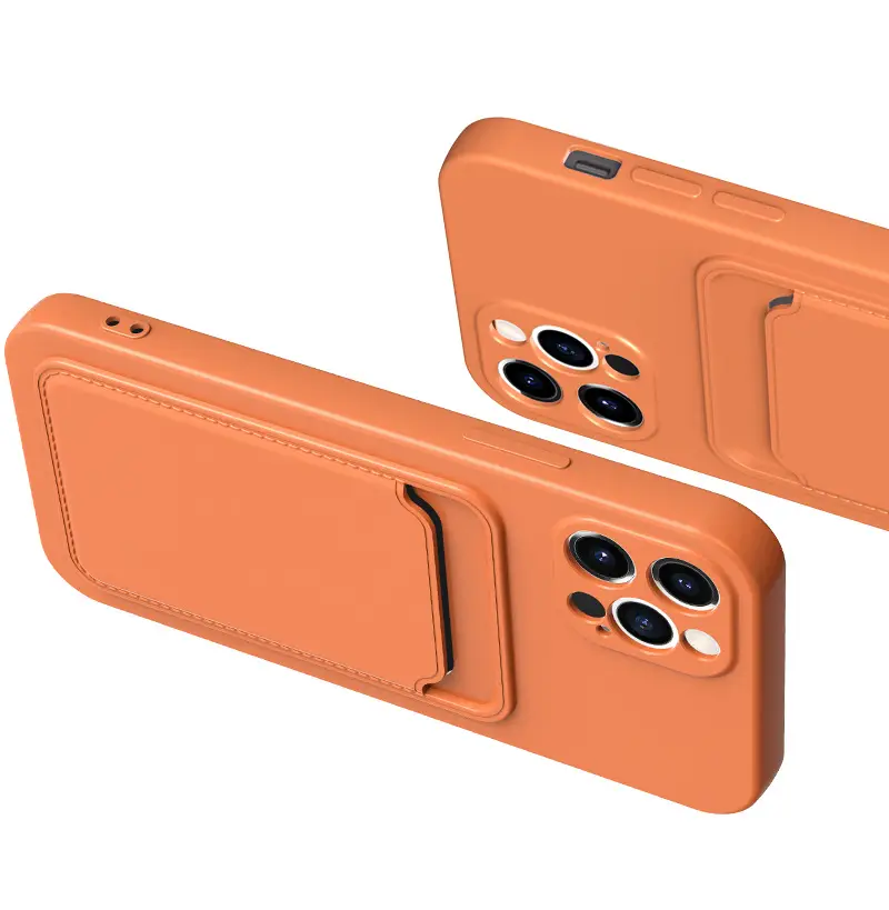 Black iPhone 14 Tpu Frosted Card Holder Case — feature 11
