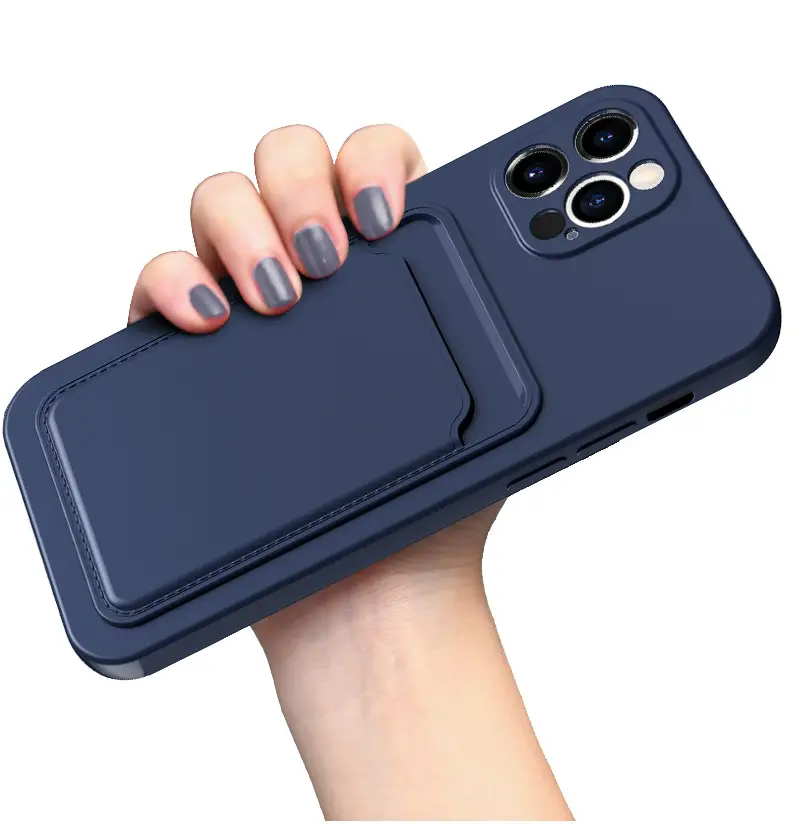 Black iPhone 14 Tpu Frosted Card Holder Case — feature 16