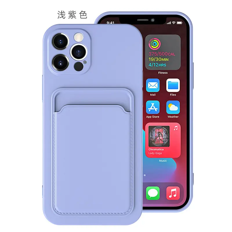Black iPhone 14 Tpu Frosted Card Holder Case - Image 7