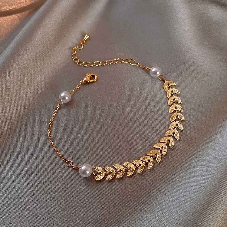 Flower & Cat's Eye Bracelet for Women Adjustable Silver