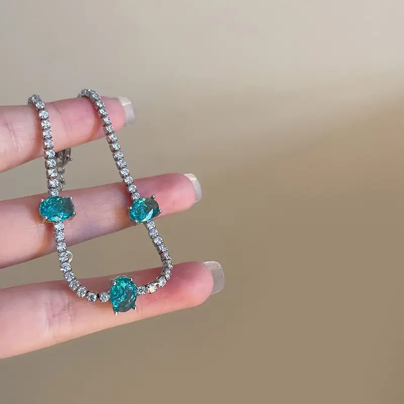 Flower & Cat's Eye Bracelet for Women Adjustable Silver
