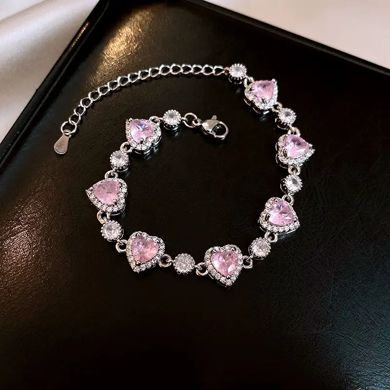Flower & Cat's Eye Bracelet for Women Adjustable Silver