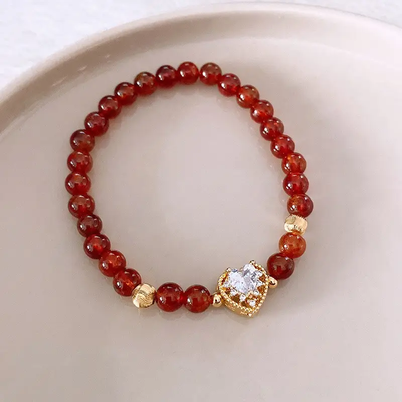 Flower & Cat's Eye Bracelet for Women Adjustable Silver