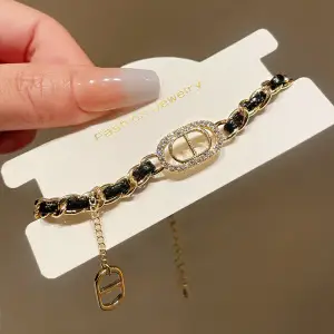 Flower & Cat's Eye Bracelet for Women Adjustable Silver