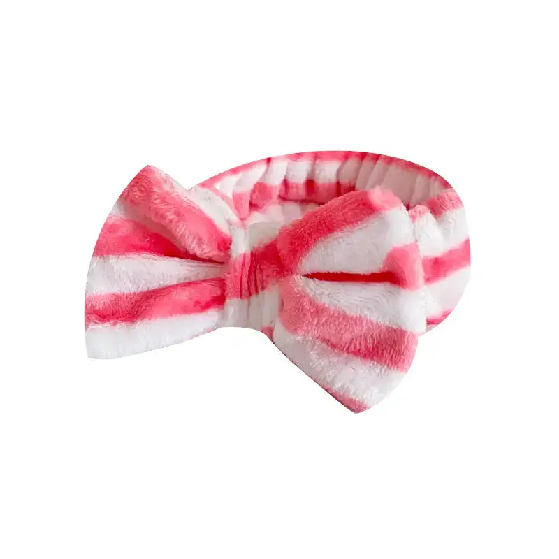 Cute Bow Headband Coral Velvet Female Face Wash - Image 11