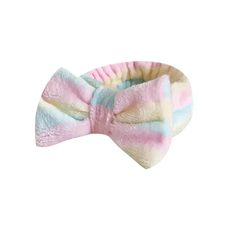 Cute Bow Headband Coral Velvet Female Face Wash - Image 7